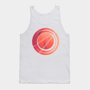 Geometric minimal circle coral pink Tank Top